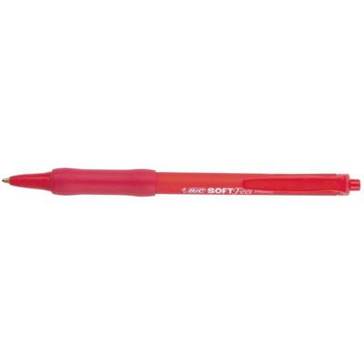12x Bic Soft Feel balpen rood medium