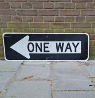 One Way Straat Bord Links - Origineel