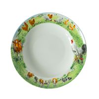 Wiebe van der Zee bord diep 23 cm koe/kip