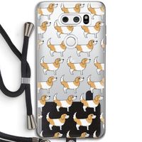 Doggy: LG V30 Transparant Hoesje met koord