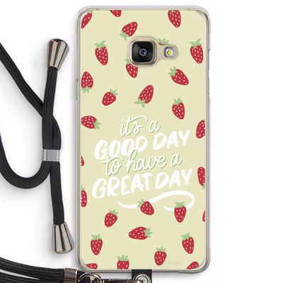 Don't forget to have a great day: Samsung Galaxy A3 (2016) Transparant Hoesje met koord