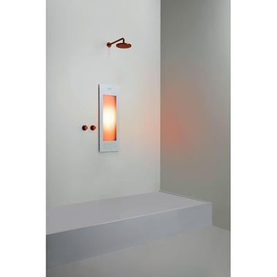 Sunshower Round Small One infrarood opbouw incl. Installatieset hoek 95x33x25cm White S0500-S0101-SML0800
