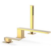 Badrand kraan Tres Slim | Inbouw | Mengkraan | 2-weg | vierkant | 24k Goud glans