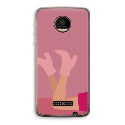 Pink boots: Motorola Moto Z Force Transparant Hoesje