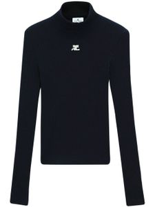 Courrèges pull Reedition en coton mélangés - Noir