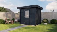 Lugarde Select Modern tuinhuis Aalsmeer 250x200cm - Zwarte olie- Plat dak- - Lugarde Select Lugarde Select Modern tuinhuis Aalsmeer 250x200cm - Zwarte olie- Plat dak- - Lugarde Select