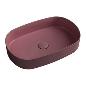 Wastafel Sapho Infinity 55x36 cm Mat Maroon