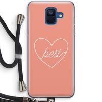 Best heart: Samsung Galaxy A6 (2018) Transparant Hoesje met koord