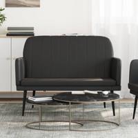 Bankje 107x80x81 cm kunstleer zwart