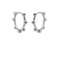 Karma Oorringen Hinged Hoops Dotty Dew 12 mm Zilver