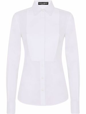 Dolce & Gabbana chemise en popeline stretch - Blanc