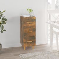 Dressoir 34,5x34x90 cm bewerkt hout gerookt eiken - thumbnail