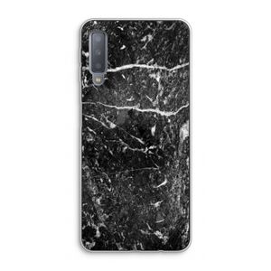 Zwart marmer: Samsung Galaxy A7 (2018) Transparant Hoesje
