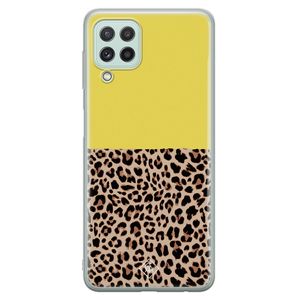 Samsung Galaxy A22 4G siliconen hoesje - Luipaard geel