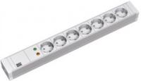 333.604  - 19 inch power strip, multiple socket 7-fold PVC, 7x Schuko, overvoltage protection, 333.604 - thumbnail
