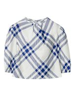 Burberry Kids blouse en coton à carreaux - Blanc - thumbnail