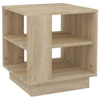 vidaXL Salontafel 40x40x43 cm bewerkt hout sonoma eikenkleurig - thumbnail