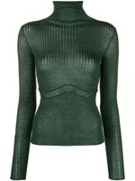 Patrizia Pepe pull en laine à design nervuré - Vert