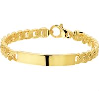 TFT Graveerarmband Goud Massief Gourmet 7 mm 23 cm