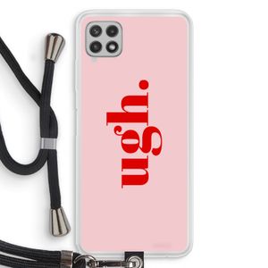 Ugh: Samsung Galaxy A22 4G Transparant Hoesje met koord