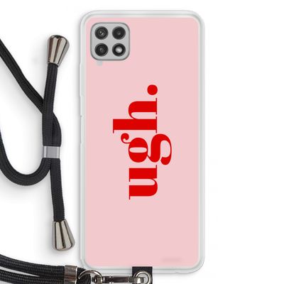Ugh: Samsung Galaxy A22 4G Transparant Hoesje met koord