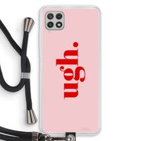 Ugh: Samsung Galaxy A22 4G Transparant Hoesje met koord