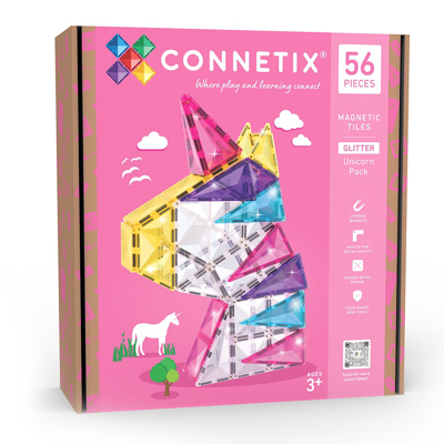Connetix Glitter Unicorn 56 stuks