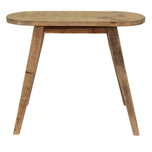 Clayre & Eef Plantentafeltje 49x20x41 cm Bruin Hout Ovaal Plantenstandaard Bruin Plantenstandaard