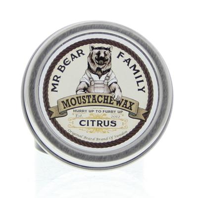 Mr Bear Family Beard Care Moustache Wax Citrus 30ml