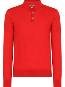 Dolce & Gabbana polo à manches longues - Rouge