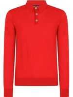 Dolce & Gabbana polo à manches longues - Rouge