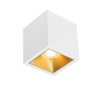 Spot BWS Daniel Aluminium 745Lm 9,2W Wit Met Gouden Anti-Glare Ring - thumbnail