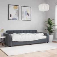 Slaapbank met matras 90x190 cm fluweel donkergrijs