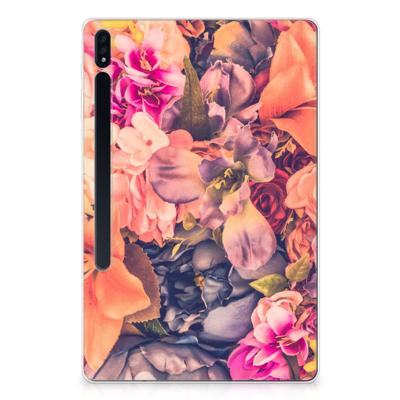 Samsung Galaxy Tab S7 Plus | S8 Plus | Siliconen hoesje | Bosje Bloemen
