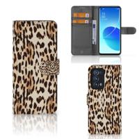 OPPO Reno 6 Pro Plus 5G | Telefoonhoesje | Met pasjeshouder | Leopard