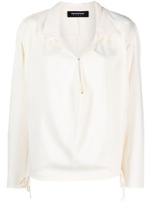 Kiko Kostadinov blouse imprimée à col pointu - Tons neutres