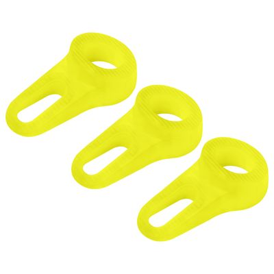 Deltafix Block it Deurwig - 3x - fluor geel - TPE kunststof - 12 x 3,8 cm - deurstopper