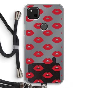 Lips: Pixel 4a Transparant Hoesje met koord