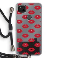 Lips: Pixel 4a Transparant Hoesje met koord