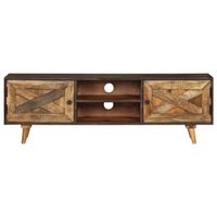 The Living Store Tv-meubel 140x30x45 cm massief mangohout - Kast