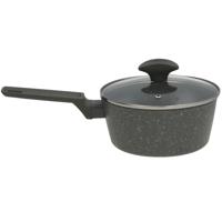 Gerimport Steel / sauspan - zwart marble - D18 cm - aluminium