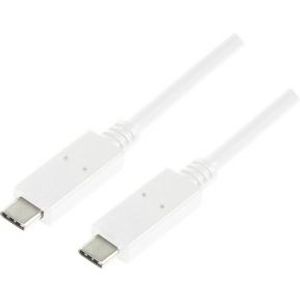 LogiLink CU0130 USB-kabel 0,5 m USB 3.2 Gen 2 (3.1 Gen 2) USB C Wit
