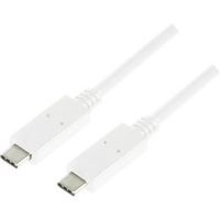 LogiLink CU0130 USB-kabel 0,5 m USB 3.2 Gen 2 (3.1 Gen 2) USB C Wit - thumbnail