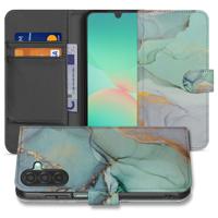 Samsung Galaxy A17 Hoesje Watercolor Mix PU-Leer Met 3 Pasjes Sluitlipje