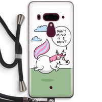 Unicorn: HTC U12+ Transparant Hoesje met koord