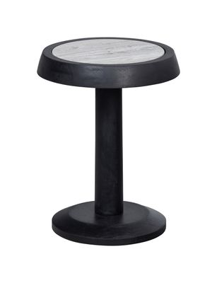 WOOOD Exclusive Bijzettafel 'Nanne' Marmer en mangohout, 36cm