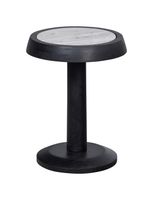 WOOOD Exclusive Bijzettafel Nanne Marmer en mangohout, 36cm - Zwart - Rond