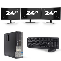 Dell Optiplex 7010 SFF - Intel Core i5-3e Generatie - 8GB RAM - 256GB SSD - Windows 10 + 3x 24 inch Monitor