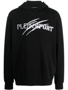 Plein Sport hoodie Chrome Scratch en coton - Noir