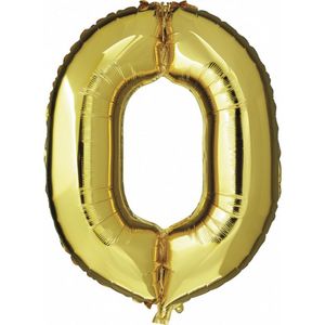 Gouden ballon cijfer 0